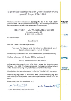 KTA 1401 Eignung 